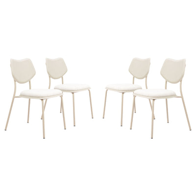 Zeal Dining Chair (Set of 4) Light Gray & Beige