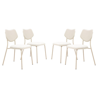 Zeal Dining Chair (Set of 4) Light Gray & Beige