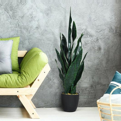 35.5 Inch Indoor-Outdoor Artificial Fake Snake Plant