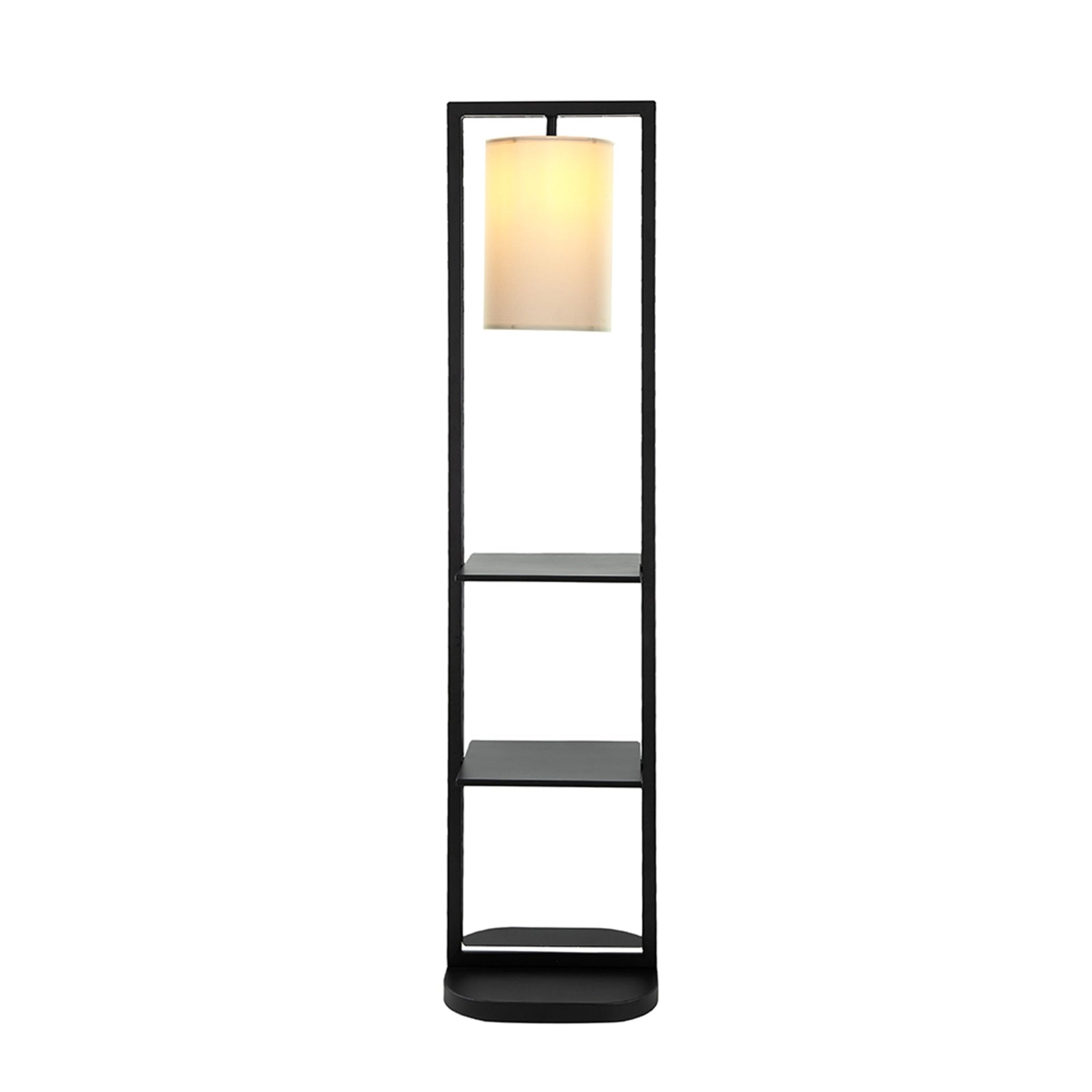 16.5x17x74' Two Tiered Vertical Shelving Stand with Light (Not include Bulb)