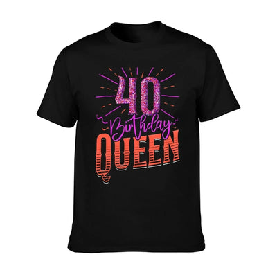 40th Birthday 40 BIRTHDAY QUEEN Funny Women Easy-care T-Shirt