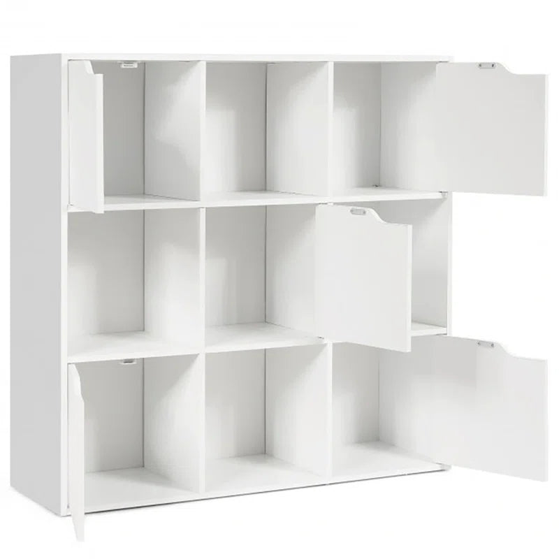 9-Cube Wood Storage Bookcase