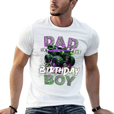 Dad Of The Birthday Monster Truck Family Matching Party Wrinkle-resistant T-Shirt