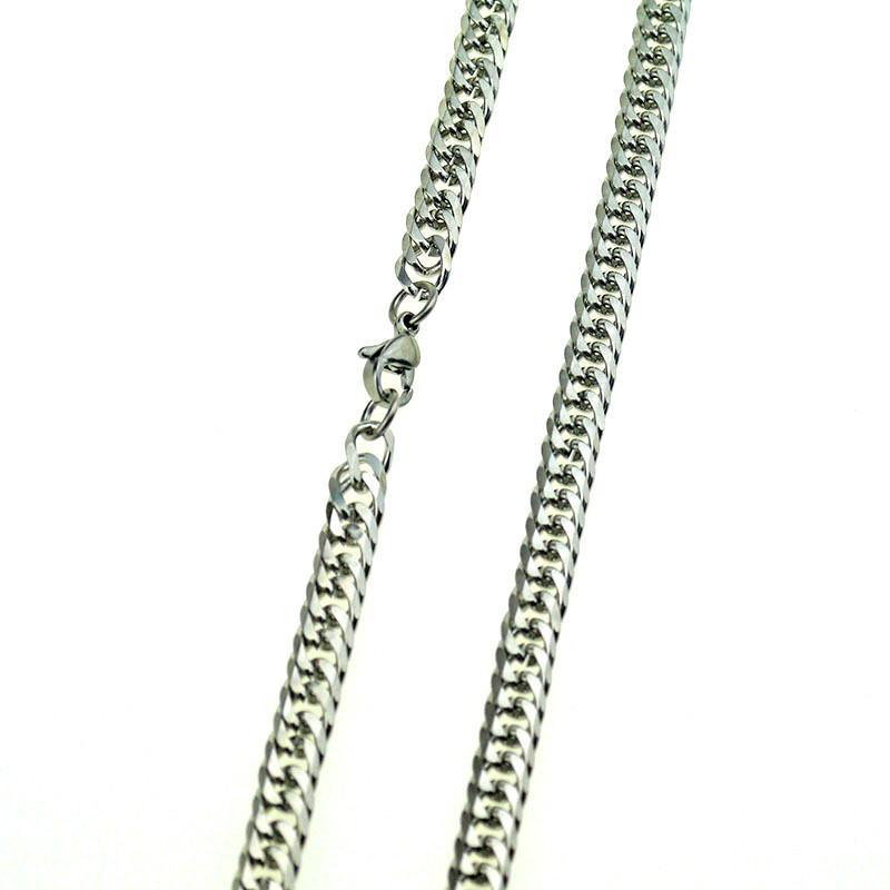 Luxury Miami Stainless Steel Chain Bracelets For Men Flat Curb Bracelet Hip Hop Rock Sports Jewelry Style