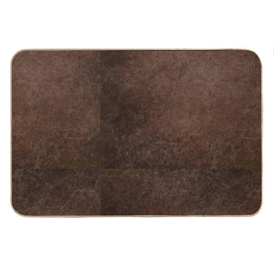 Dark Coffee Grounds Brown Marble Paint Swirl Design Bath Mat