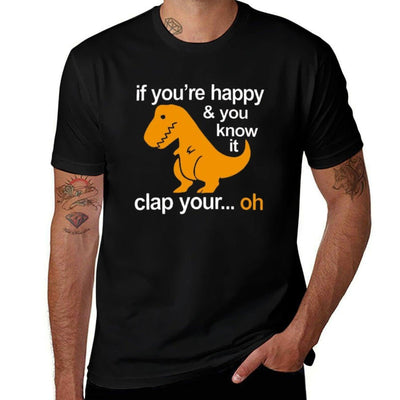 Dino Clap Your Hands Playful T-Rex And Happy Rhymes Quick-drying T-Shirt