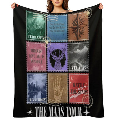 Maas Eras Tour, The Maas Tour Tee, A-C-O-T-A-R Durable Throw Blanket