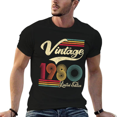 1980 40th Birthday Gift Vintage Retro Men Women 40 Years Old Affordable Price T-Shirt