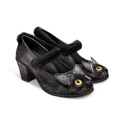 Hot Chocolate Design - Chocolaticas® Mid Heels Chat Noir Women's Mary Jane Pump: 39 HCD/ 9 US/ 10.11
