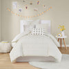 Brooklyn Cotton Jacquard Comforter Set with Euro Shams and Throw Pillows