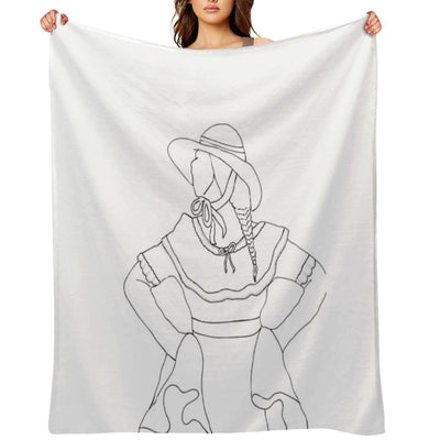 Dancer Looking to The Side, Bottomless Throw Blanket