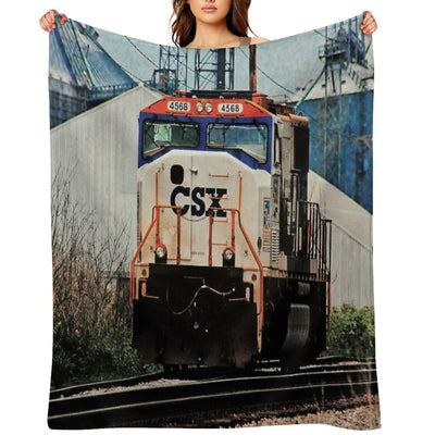 CSX #4568 SD70AC Operation Lifesaver 50th Anniversary (Original) Eco-conscious Throw Blanket