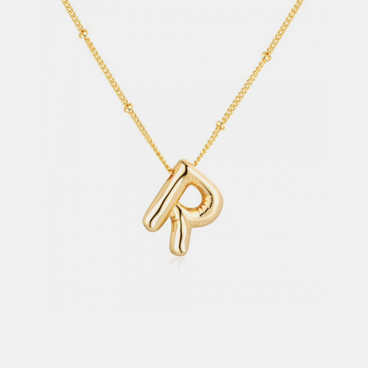 Gold Initial Letter Pendant Necklace
