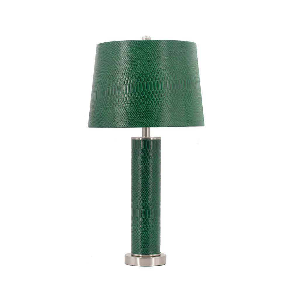 14x14x27' Leather Table Lamp