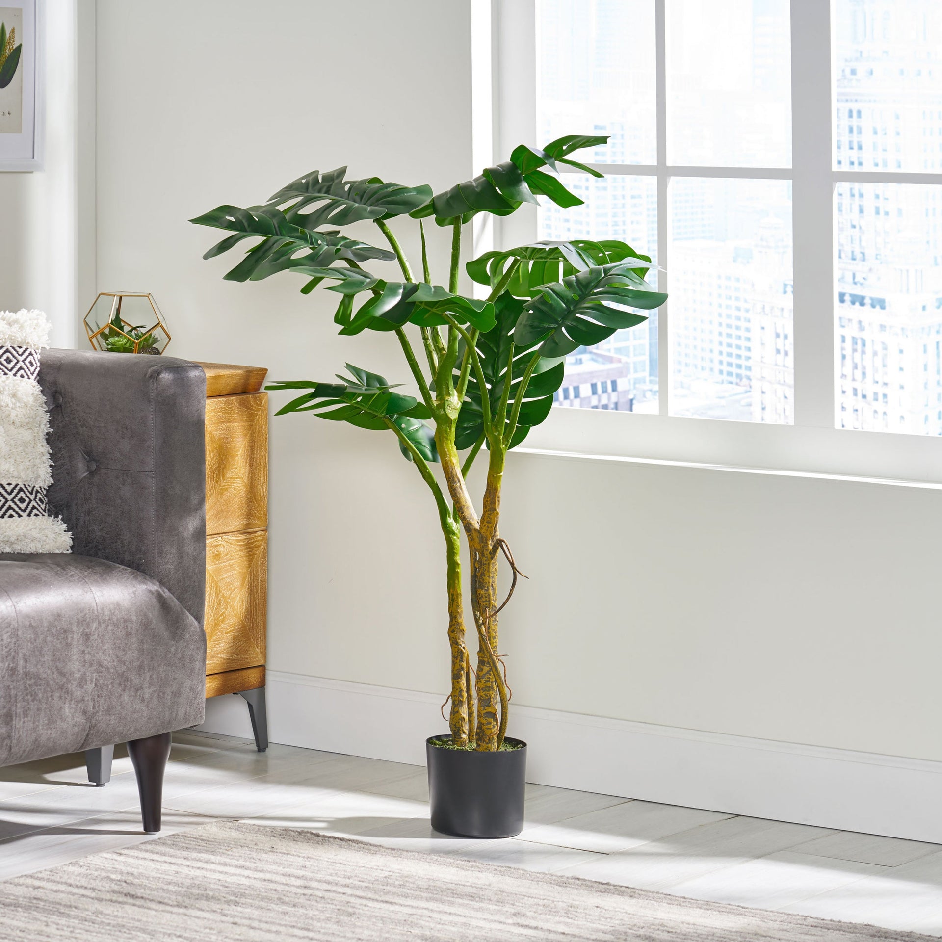 120CM ARTIFICIAL MONSTERA TREE