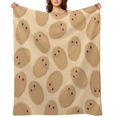 Potatoes V2 Velvety-soft Throw Blanket