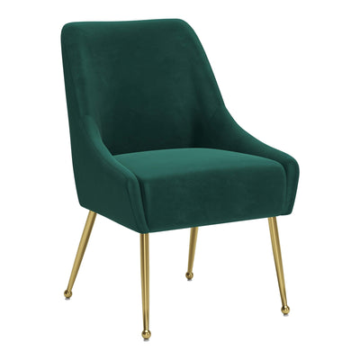 Maxine Dining Chair Green & Gold by Zuo Modern