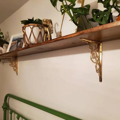 Georgian Shelf Bracket - Unlacquered Brass Polished