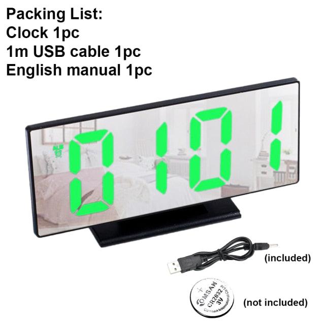 Digital Alarm Clock Alarm Clocks Adjustable Volume Alarm Clock for Bedroom Electronic 7 Inch Number Desktop Alarm Clocks For Kids Bedroom LED Screen for Kids Bedroom Temperature Snooze Function Desk Table Clock LED Clock Electronic Watch Table