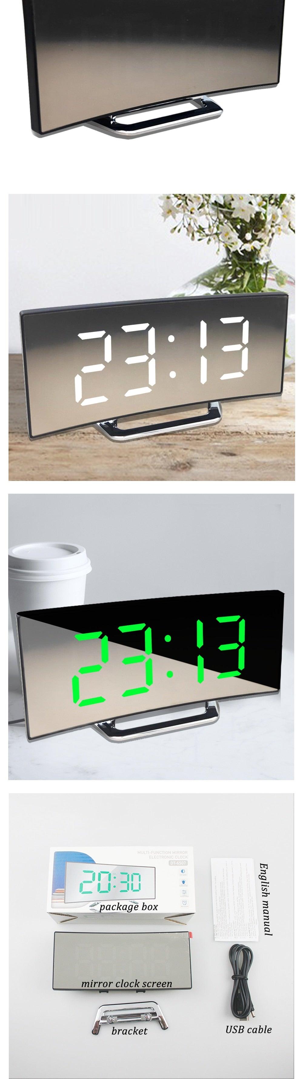 Digital Alarm Clock Alarm Clocks Adjustable Volume Alarm Clock for Bedroom Electronic 7 Inch Number Desktop Alarm Clocks For Kids Bedroom LED Screen for Kids Bedroom Temperature Snooze Function Desk Table Clock LED Clock Electronic Watch Table