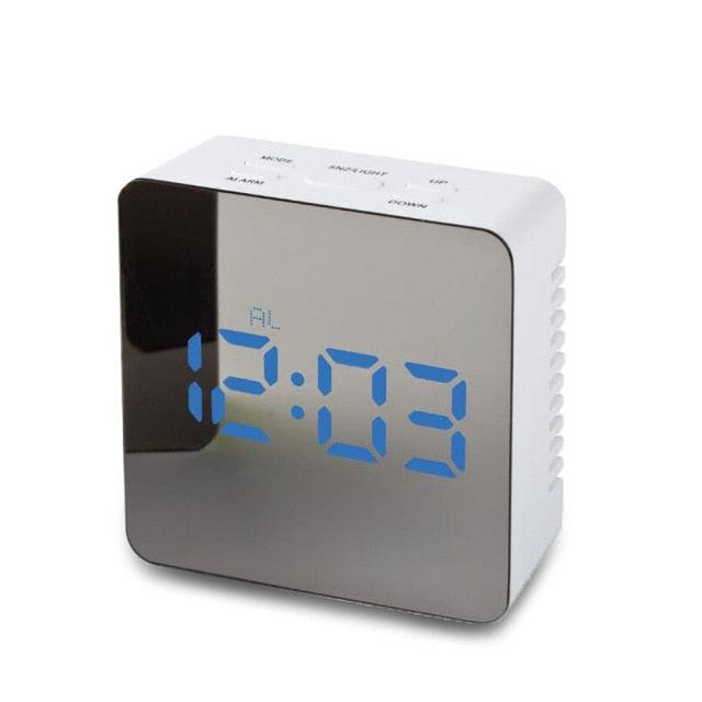 Digital Alarm Clock Alarm Clocks Adjustable Volume Alarm Clock for Bedroom Electronic 7 Inch Number Desktop Alarm Clocks For Kids Bedroom LED Screen for Kids Bedroom Temperature Snooze Function Desk Table Clock LED Clock Electronic Watch Table