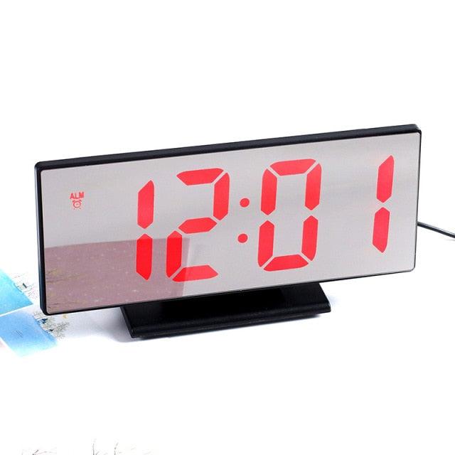 Digital Alarm Clock Alarm Clocks Adjustable Volume Alarm Clock for Bedroom Electronic 7 Inch Number Desktop Alarm Clocks For Kids Bedroom LED Screen for Kids Bedroom Temperature Snooze Function Desk Table Clock LED Clock Electronic Watch Table