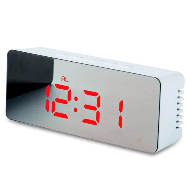 Digital Alarm Clock Alarm Clocks Adjustable Volume Alarm Clock for Bedroom Electronic 7 Inch Number Desktop Alarm Clocks For Kids Bedroom LED Screen for Kids Bedroom Temperature Snooze Function Desk Table Clock LED Clock Electronic Watch Table