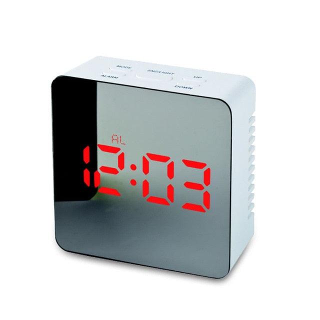Digital Alarm Clock Alarm Clocks Adjustable Volume Alarm Clock for Bedroom Electronic 7 Inch Number Desktop Alarm Clocks For Kids Bedroom LED Screen for Kids Bedroom Temperature Snooze Function Desk Table Clock LED Clock Electronic Watch Table