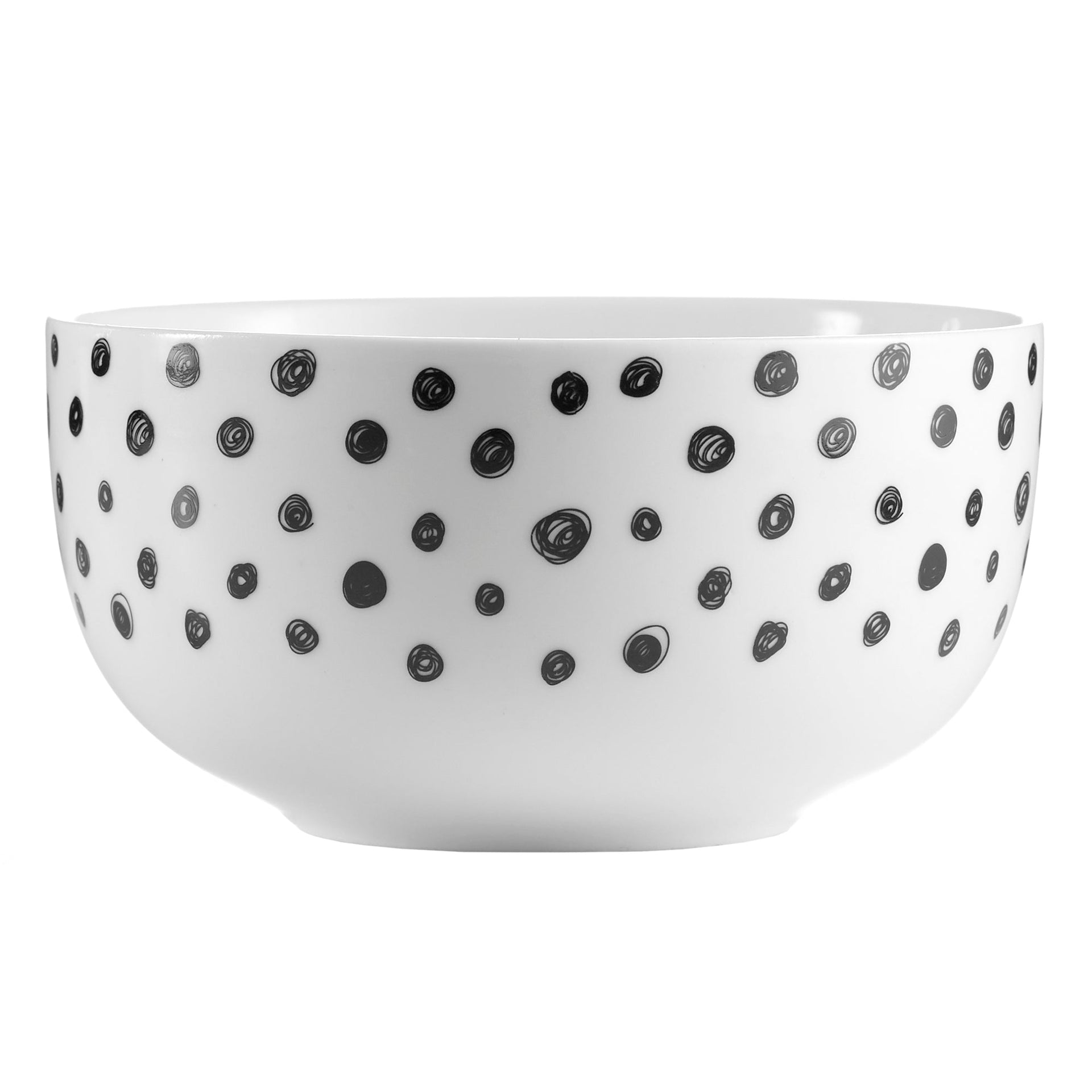 Dinnerware Set 12 Piece Black and White, Service for 4