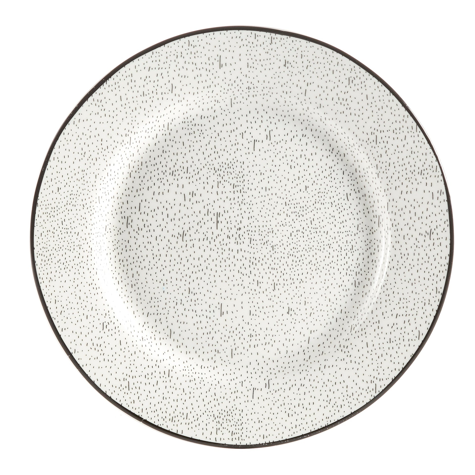 Dinnerware Set 12 Piece Black and White, Service for 4