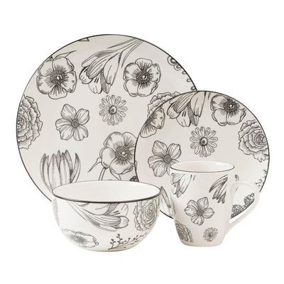 Dinnerware Set 16 Piece Porcelain, Service for 4