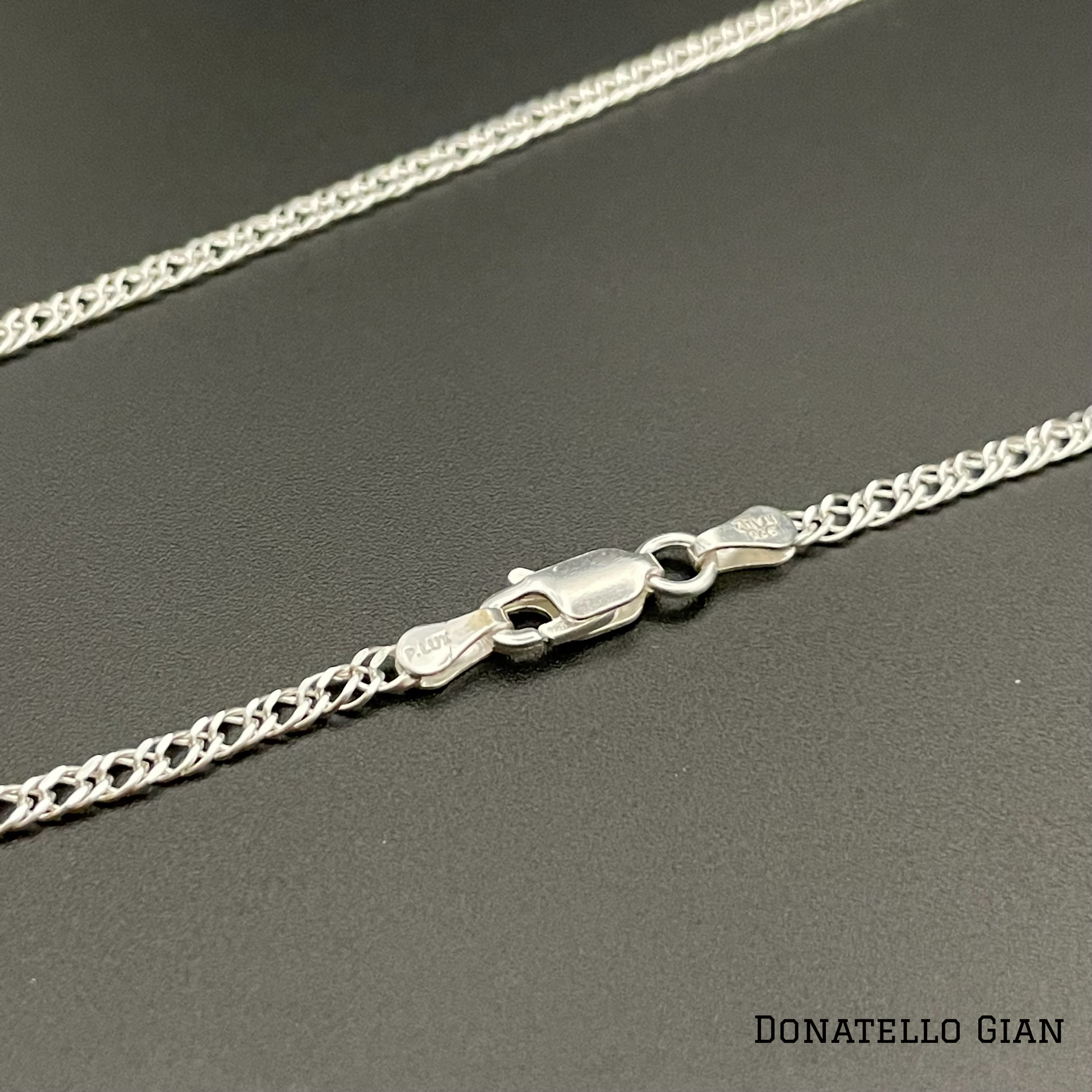 Sterling Silver 925 Double Curb Chain 2MM, 16