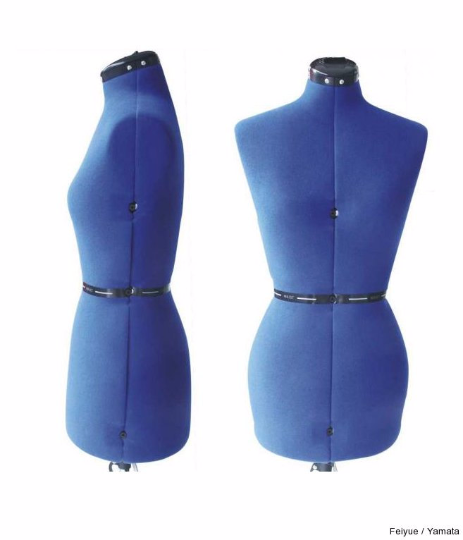 FAMILY DRESSFORM  Small Adjustable Mannequin Dress Form - Blue