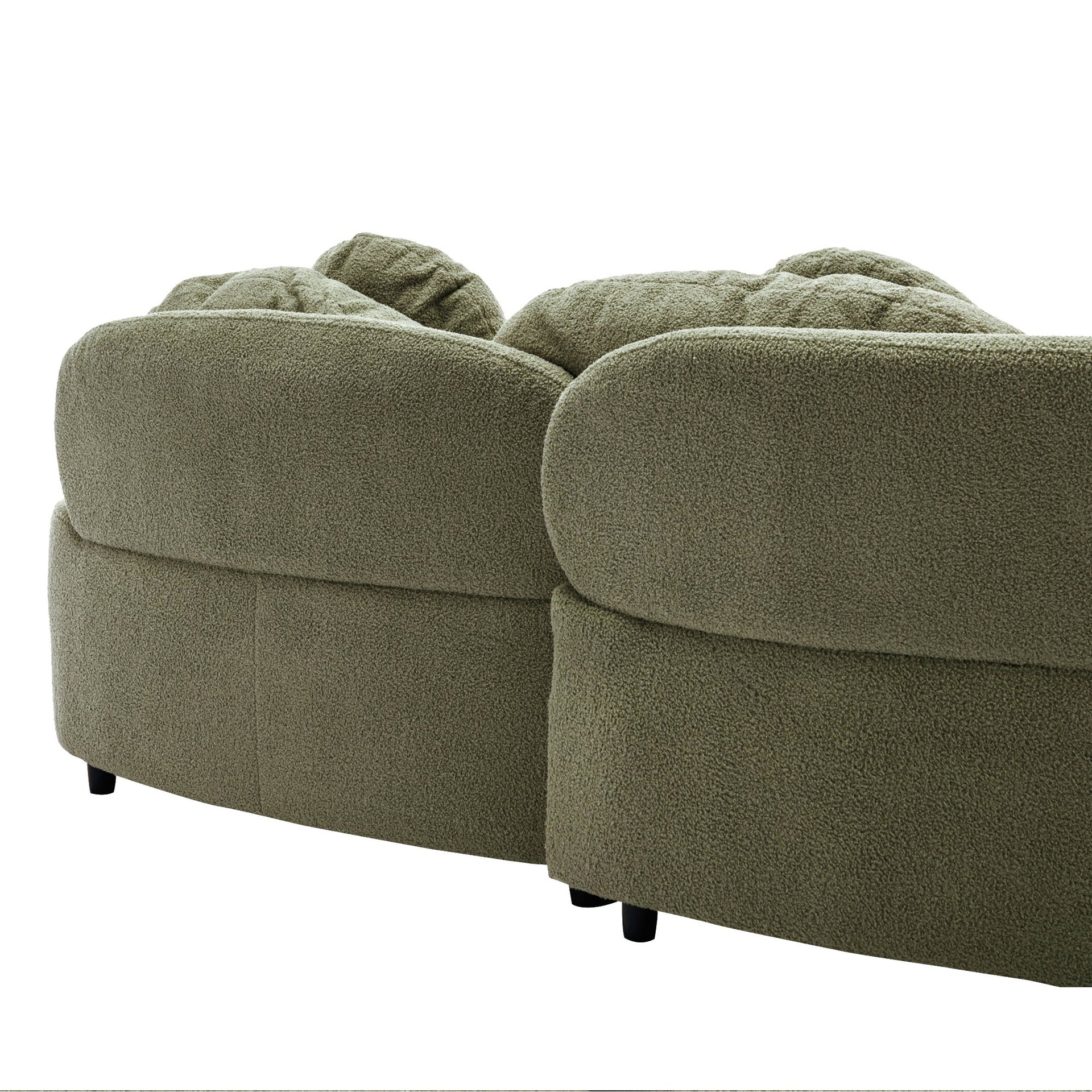 103.5' Modern Living Room Sofa Lamb Velvet Upholstered Couch Furniture for Home or Office(Old SKU:SG000860AAF),Green