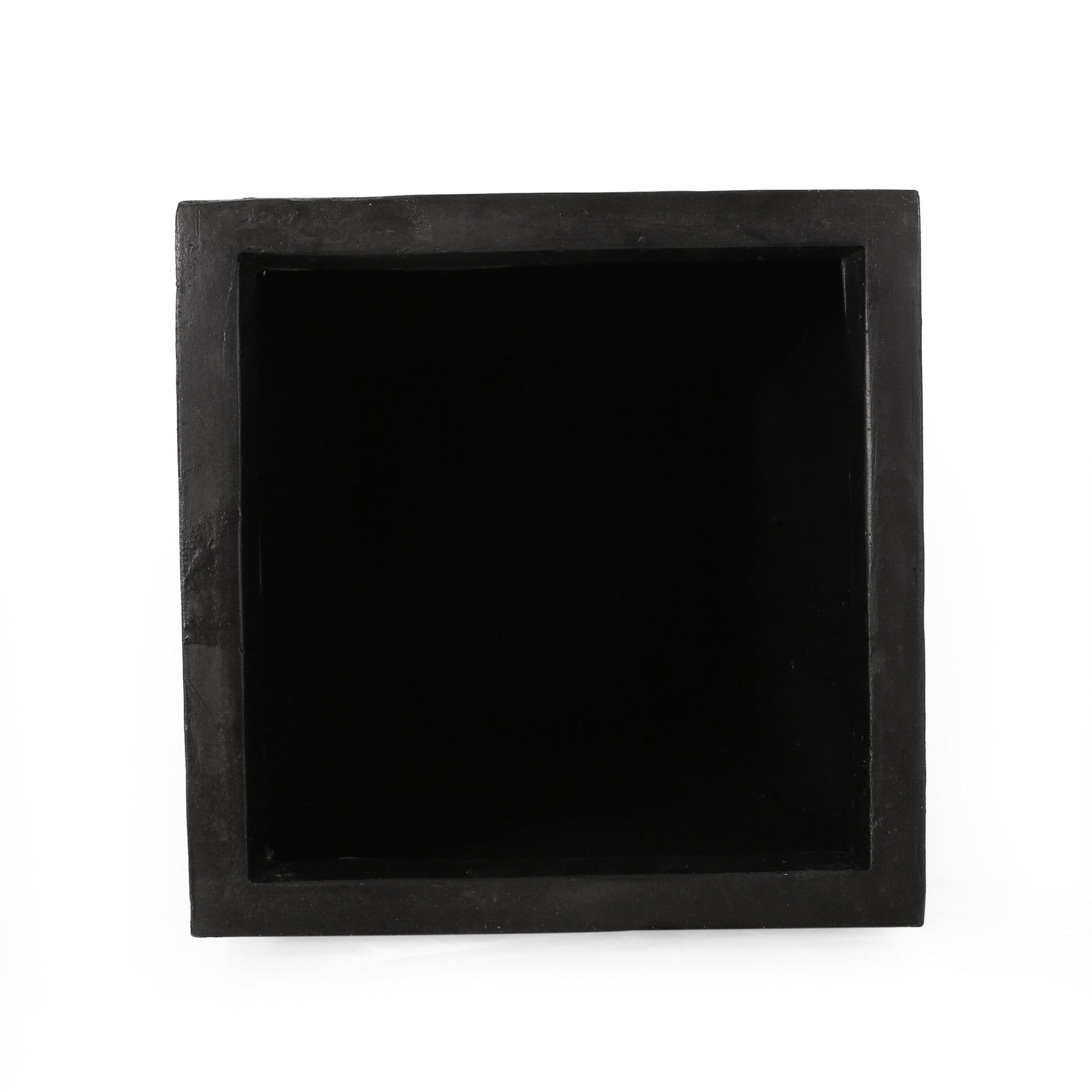 13' x 28.5 Outdoor Modern MGO Cast Stone Planter, Black