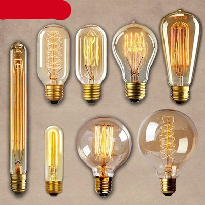 E27 Retro Edison Bulb AC 220V 110V 40W Dimmable Vintage Edison Light bulb ST64 G80 G95 T225 T300 Incandescent Lamp Edison Lamp Bravelight Antique Vintage Light Bulbs, T64 40W 2700K Warm Dimmable, Squirrel Cage Filament Edison Light Bulb for Table Lamp