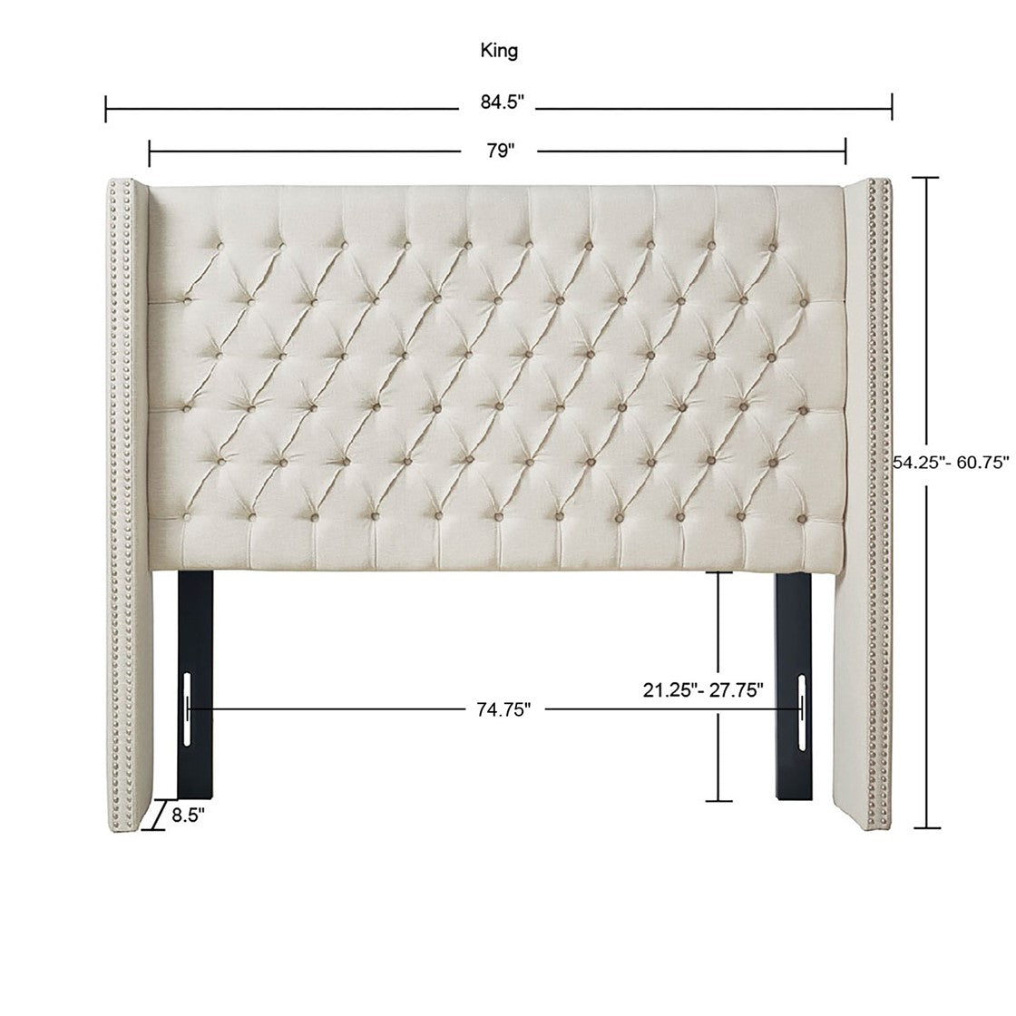 Amelia Upholstery Cream Headboard by Madison Park