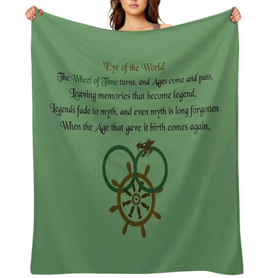 Thus Spins The Wheel of Time Easy Care Throw Blanket