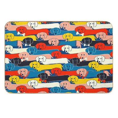 COLORED CUTE DOGS PATTERN 2 Odorless Bath Mat