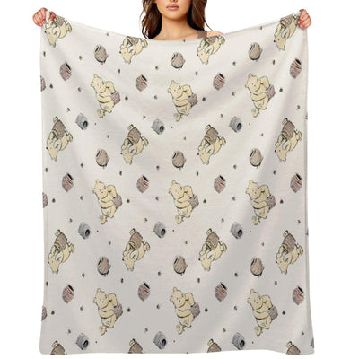 Vintage Pooh Throw Blanket
