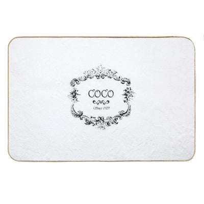 Coco Logo Vintage Old Style Bath Mat