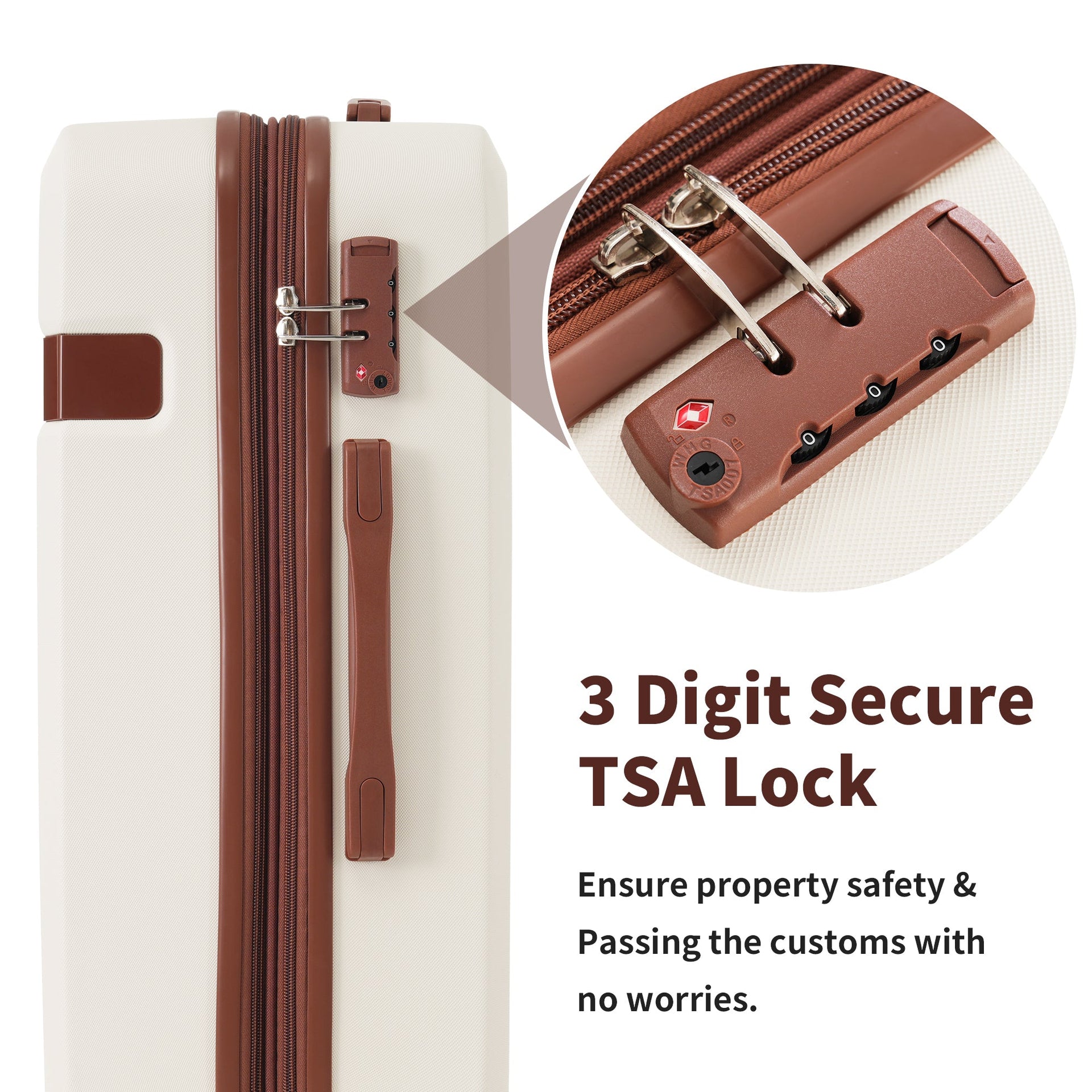4 Piece Luggage Set with Compression Packing Cubes for Suitcase Expanable Spinner Wheels Lightweight Suitcase with TSA Lock 16 IN+20IN+24IN+28IN