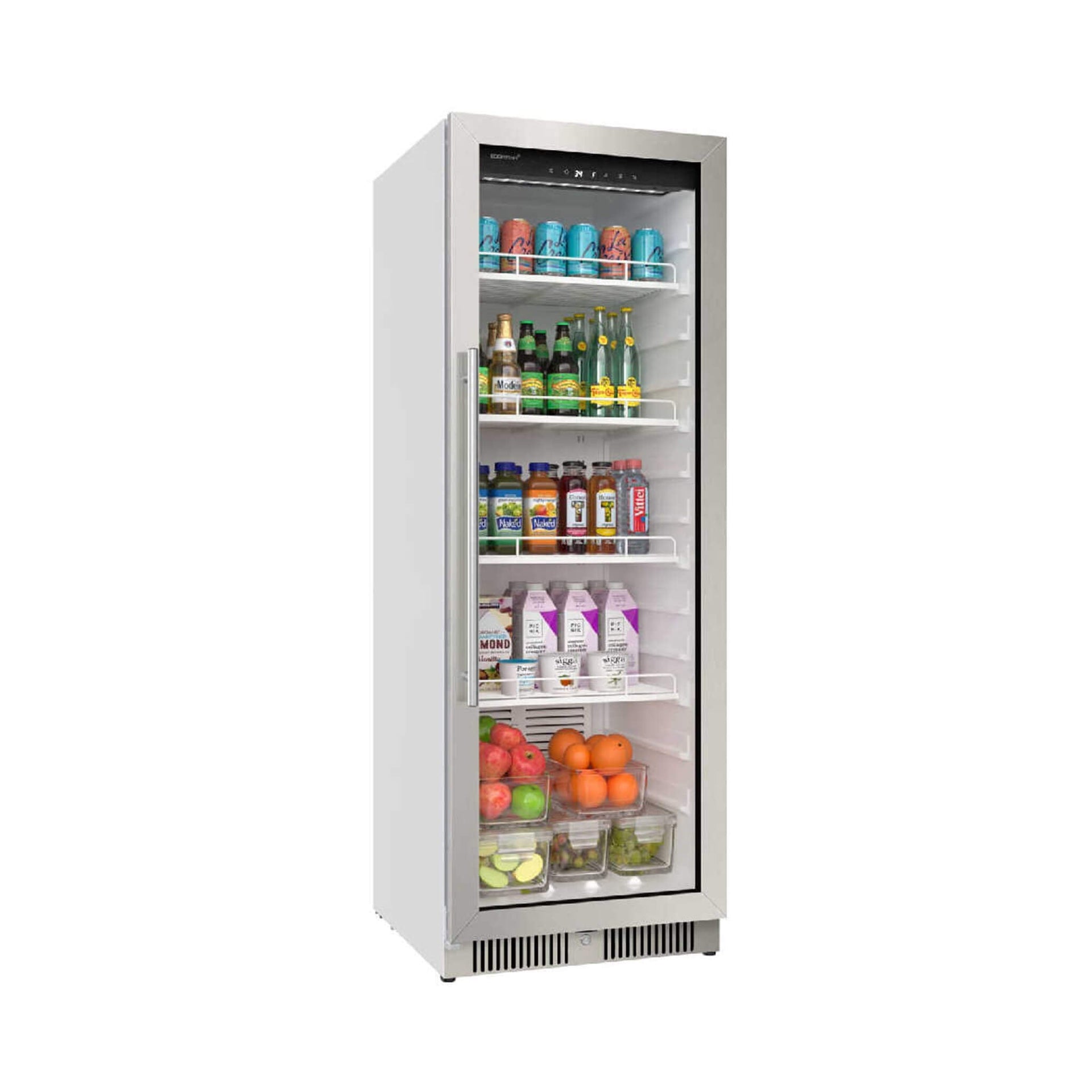 Edgestar 10.1 Cubic Feet Commercial Beverage Merchandiser With Temperature Alarm and Reversible Door, 22