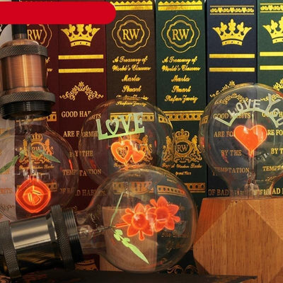 Edison Bulb Indoor Night Light Rose Flower Holiday Christmas Wedding Decor Bulbs High Brightness Daylight White Antique LED Filament Bulbs For Home Decor Party