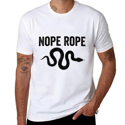 Funny Snake Nope Rope Cotton T-Shirt