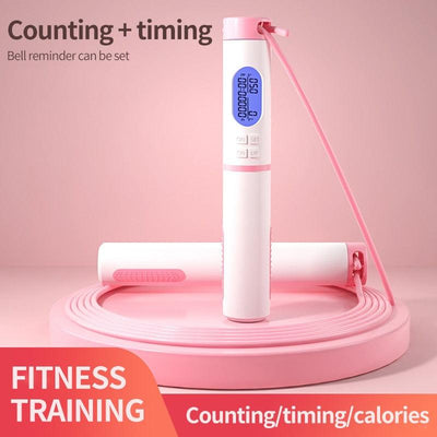 Electronic Jump Ropes Smart Digital Wireless Skipping Rope Fitness Body Building Training Rope With Counter Calorie Dual-Use Fitness Exercise Speed Skipping Rope Wireless Ball Rope Suitable For Indoor And Outdoor Sports Adult Men