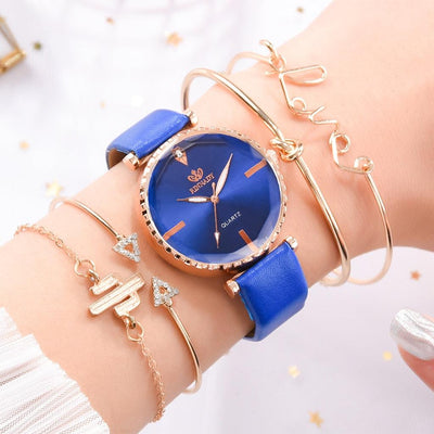 Elegant Style Fashion Womens Watch Luxury Leather Band Analog Quartz Wrist Watch Women Dress Leather Band Thin Minimalist Casual Simple Dress Analog Quartz Wristwatch
