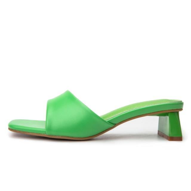 Elegant Women Slippers Summer Outdoor Beach Flip Flop Open Toe Flat Casual Low Heel Sandal Square Open Toe Heeled Sandals Beach Charming Sandals