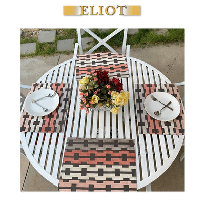 Bardot - Pack of 4 Beautiful Cut Velvet One-Side Placemats - Color: Blush