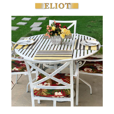 Richmond - Pack of 4 Beautiful Cut Velvet One-Side Placemats - Color: Sunny